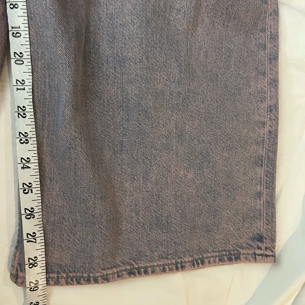 NWT GAP Baggy Mid Rise Ultra Soft Denim Wide Leg Jeans Purple tint 29 8‎ R